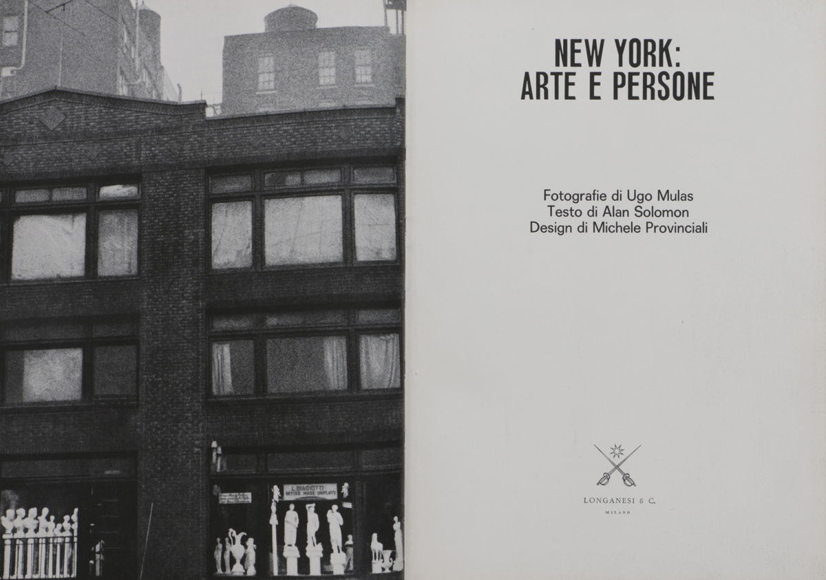 New York: The New Art Scene Alan Solomon INTRODUCTION ENG - Ugo Mulas